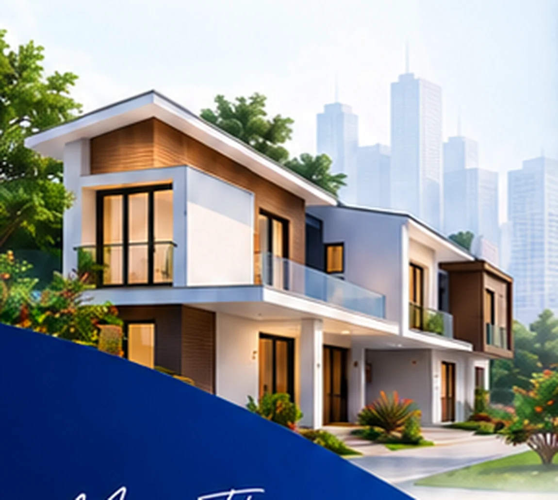 Illustration of modern residential homes